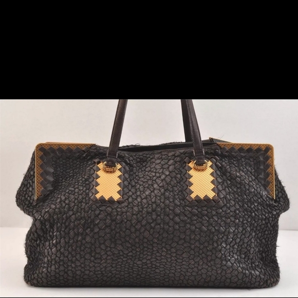 Authentic BOTTEGA VENETA Intrecciato Leather Shoulder Tote Bag Brown - Picture 2 of 15